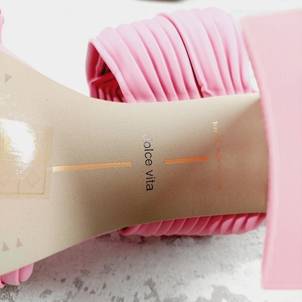 NEW Dolce Vita Women's Emeley Pink Slip-On Double Band Dress Sandals W200 - Picture 9 of 12